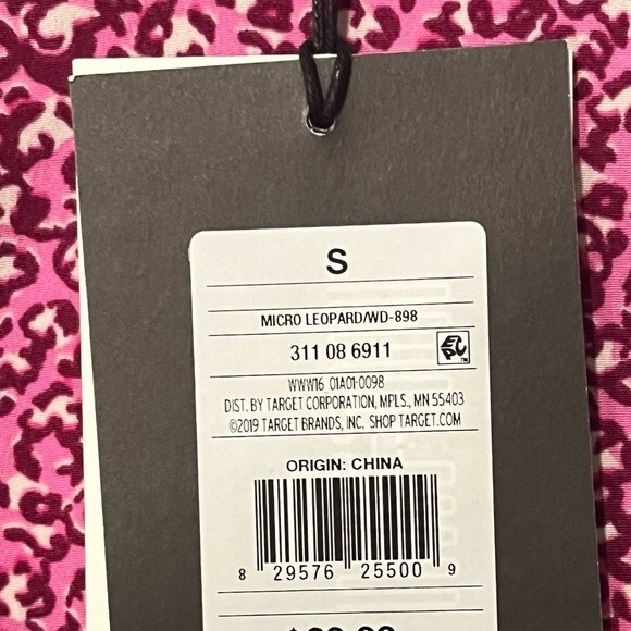 NWT Who What Wear Pink Leopard Print Puff Long Sleeve A- Line Dress Small - Picture 8 of 10